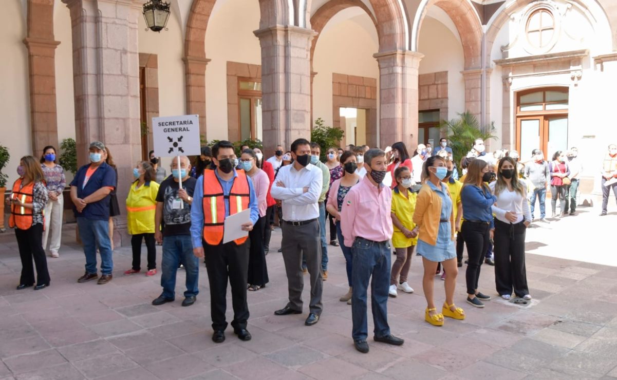 Hacen simulacro de balacera en Palacio de Gobierno de San Luis Potosí
