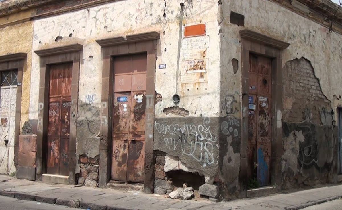 Tras fuertes lluvias, identifican 45 inmuebles en riesgo de colapso en Centro Histórico de SLP: Foto: Archivo