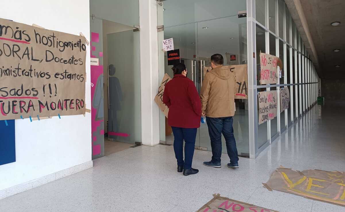 Paro en Academia de Artes en la UASLP se extiende hasta el lunes, advierten alumnos. Fotos: Xochiqutzal Rangel