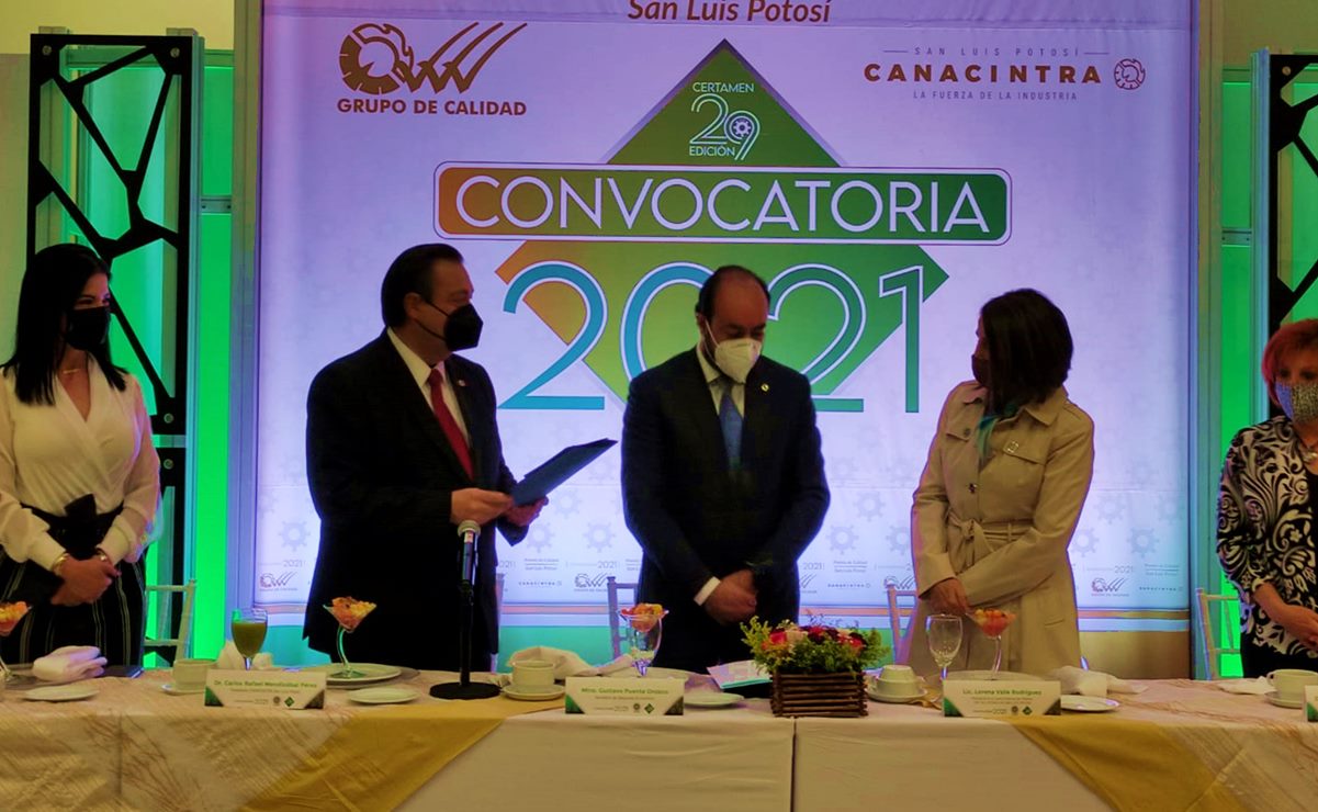 Lanza Canacintra convocatoria para el premio de Calidad 2021