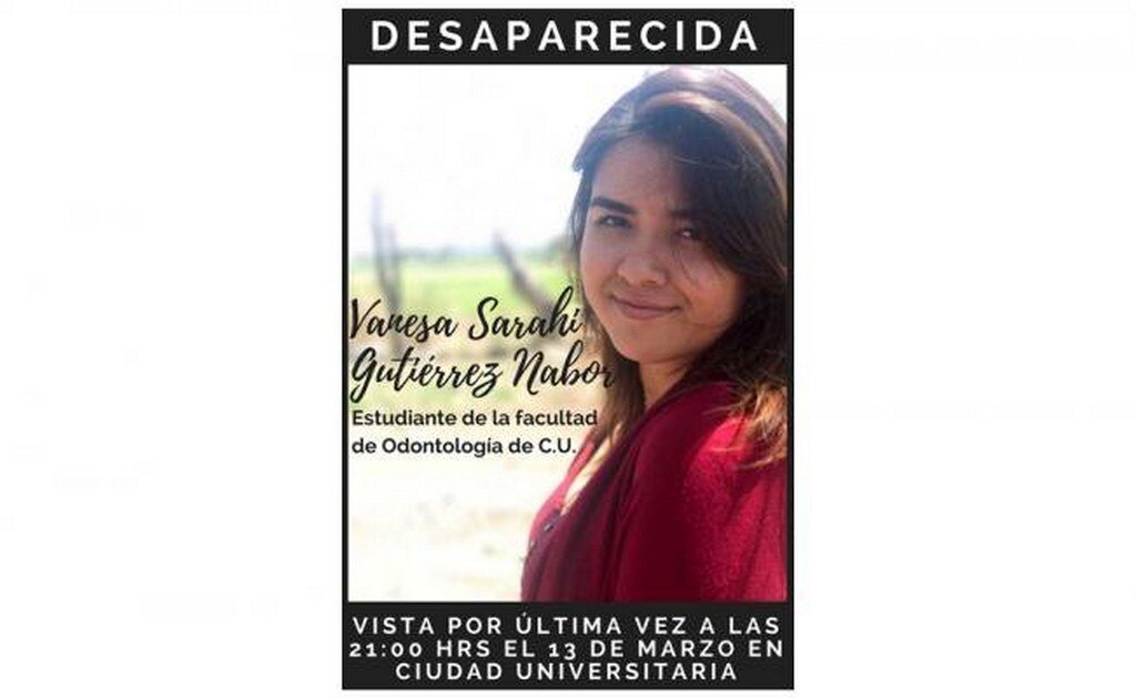 El pasado 13 de marzo, Vanesa Saraí avisó a sus familiares que se dirigía a su hogar después de sus clases en la Facultad de Odontología, pero nunca llegó. Foto: Captura