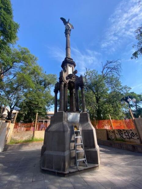 Falla geológica ha dañado Columna de la Independencia en SLP; será reestructurada