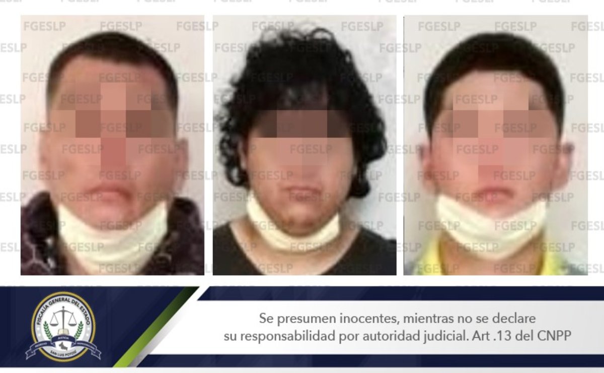 Aprehenden a tres hombres por robar 60 mil pesos en efectivo en SLP