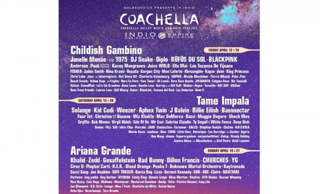De Ariana Grande a Los Tucanes de Tijuana: revelan cartel del Coachella