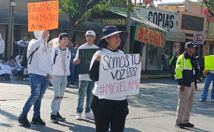 A dos meses del crimen de Miguel Rocha, familiares y amigos del estudiante se manifiestan en la capital de SLP