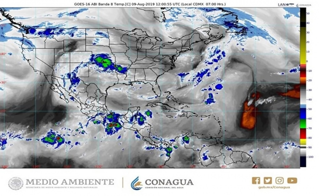 Pronostican altas temperaturas en 19 estados y lluvias de diferente intensidad en 29