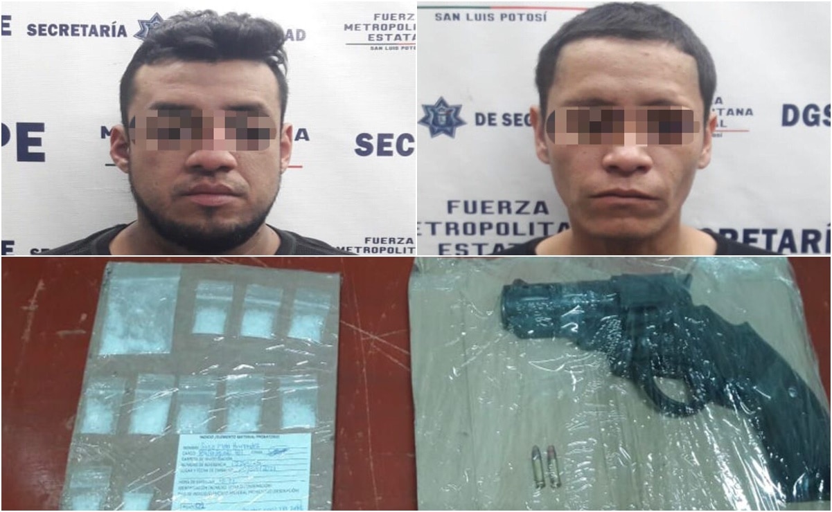 Caen 2 con cristal, un arma de fuego artesanal y una moto robada en capital de SLP