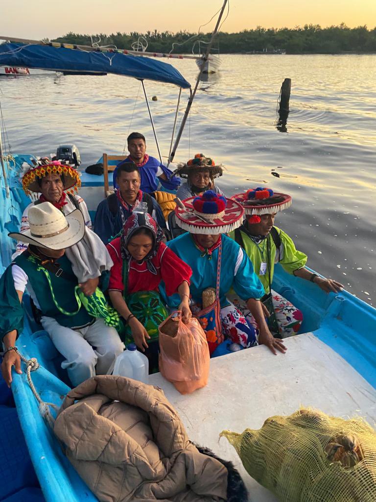 Esta isla tiene la forma de un alacrán por lo que representa un significado sagrado para esta cosmovisión. Foto: INPI, X