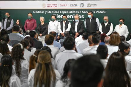 Se suman 103 especialistas médicos para reforzar IMSS-Bienestar en San Luis Potosí