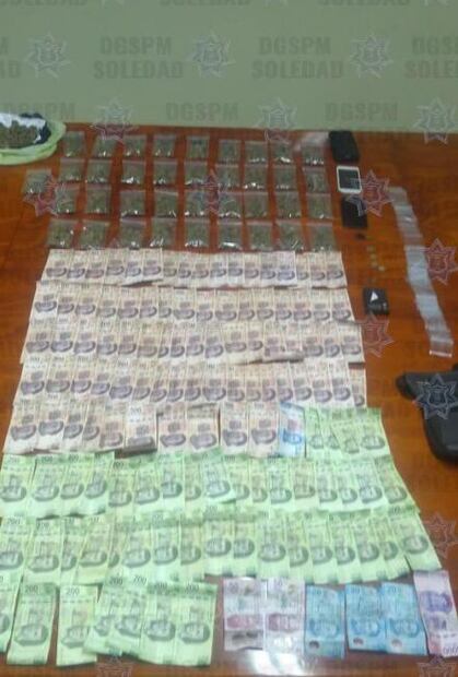 Detienen a tres con 50 mil pesos en efectivo y dosis de droga 