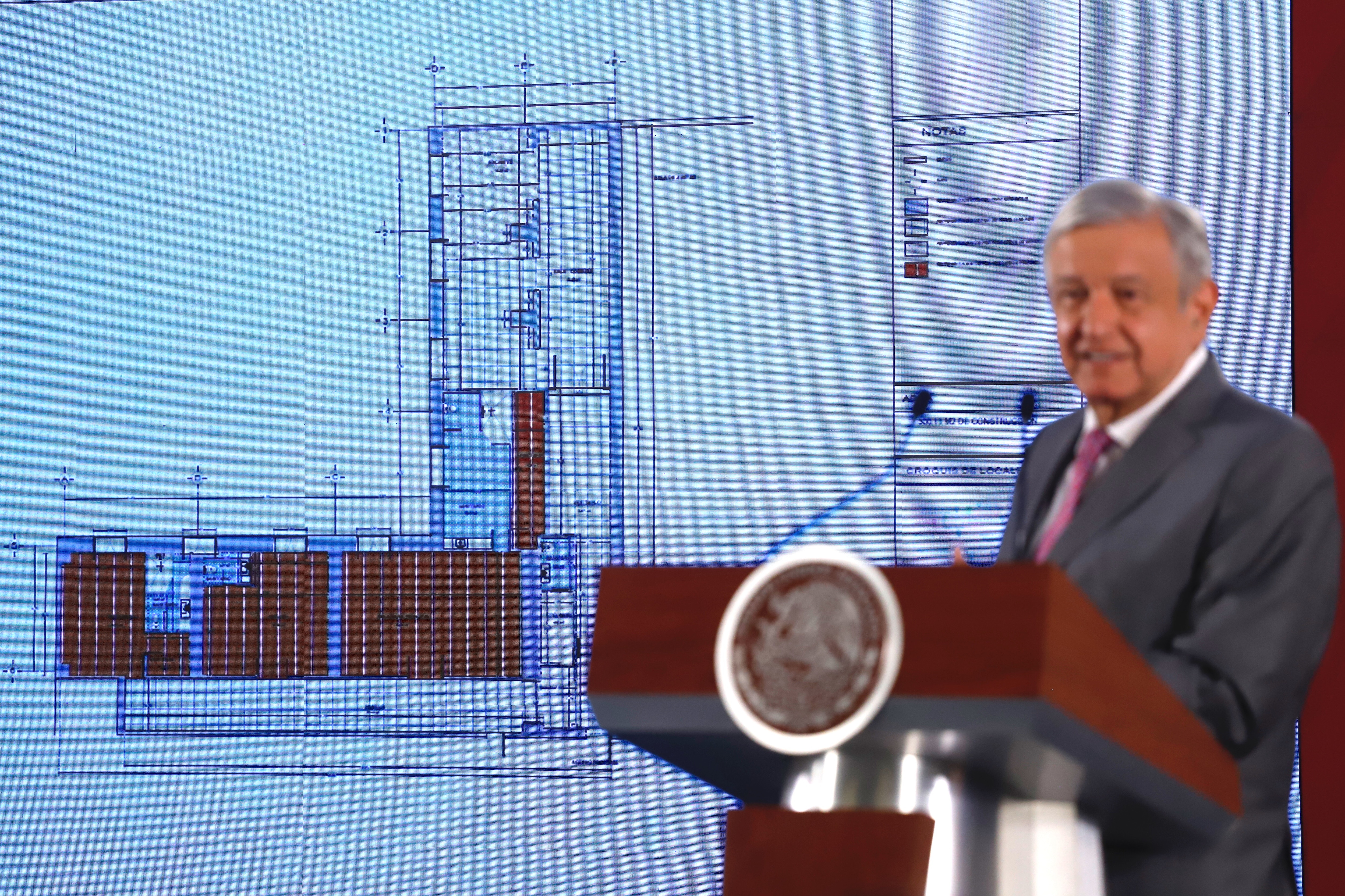 Comparte AMLO planos de departamento en Palacio Nacional
