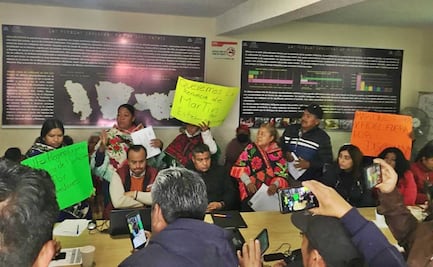 Comunidad mazahua y otomí de SLP clausura oficinas del INPI; denuncian discriminación