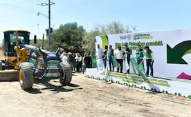 Villa de Ramos tendrá vialidad renovada; gobernador de SLP arranca pavimentación de más de un kilómetro de vía