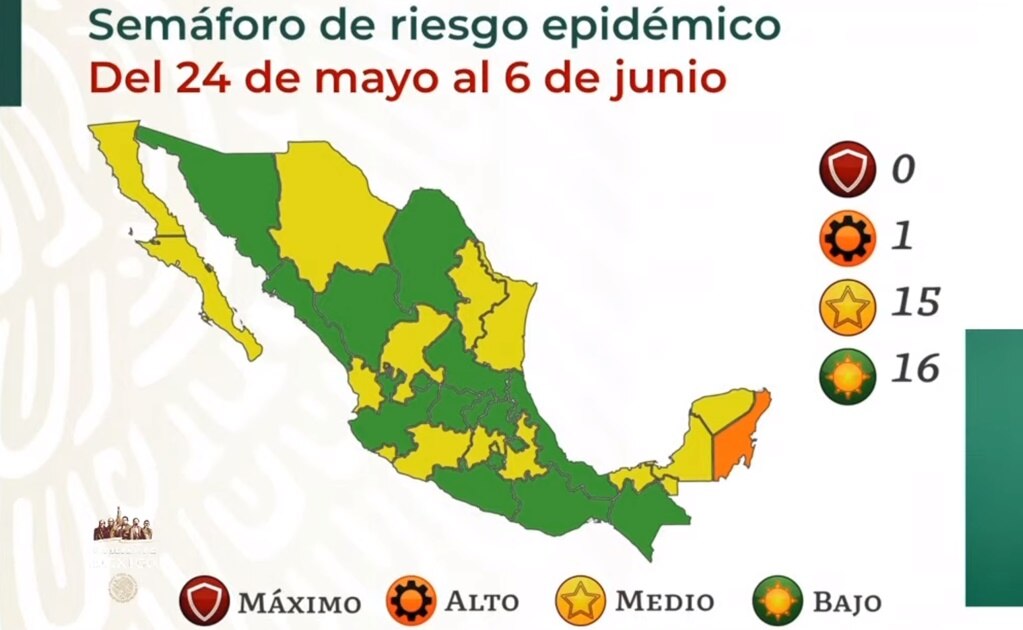 San Luis Potosí estará en semáforo verde del 24 de mayo al 6 de junio, indica Ssa