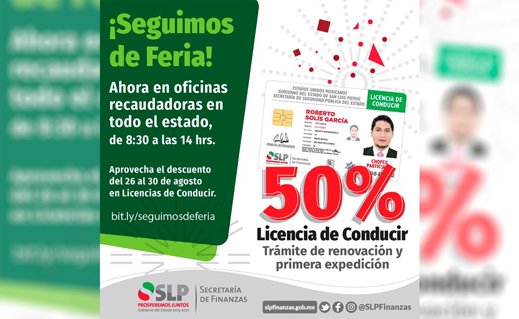 Amplían una semana más el 50% de descuento en licencia de conducir 
