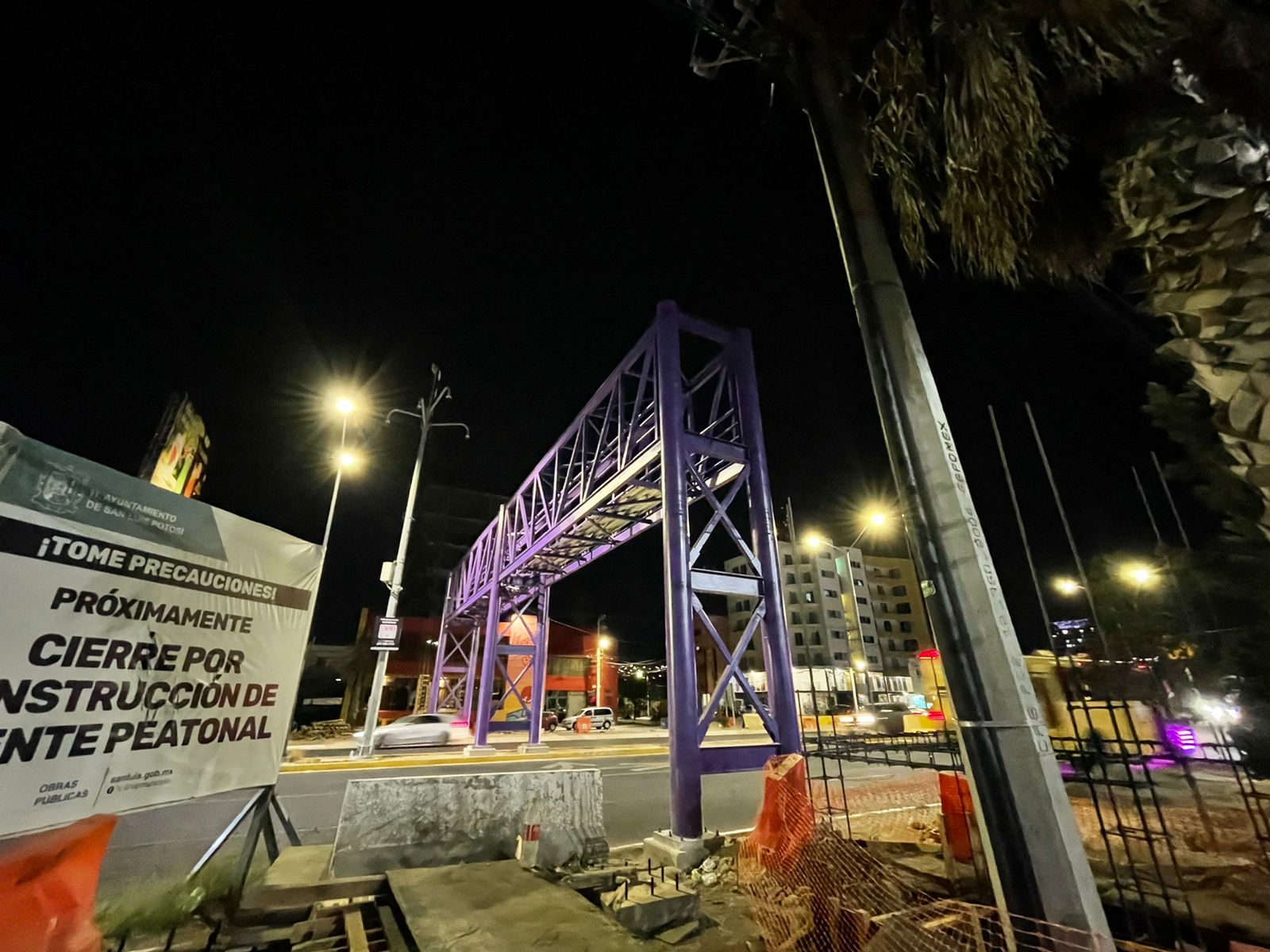 Puente peatonal en San Luis Potosí. Foto: Humberto Torres