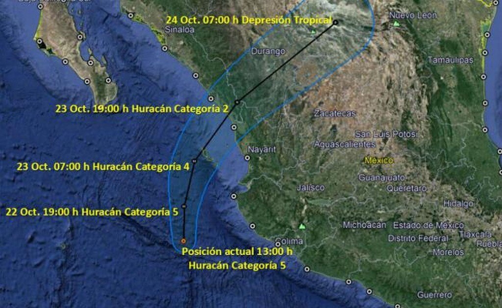 En los estados de Sinaloa, Jalisco, Colima, Nayarit y Michoacán el pronóstico es que se registren tormentas muy fuertes. FOTO: ESPECIAL