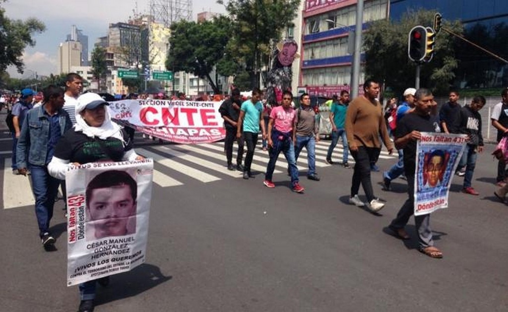  Marcha CNTE a San Lázaro; encabeza protestas por Sexto Informe