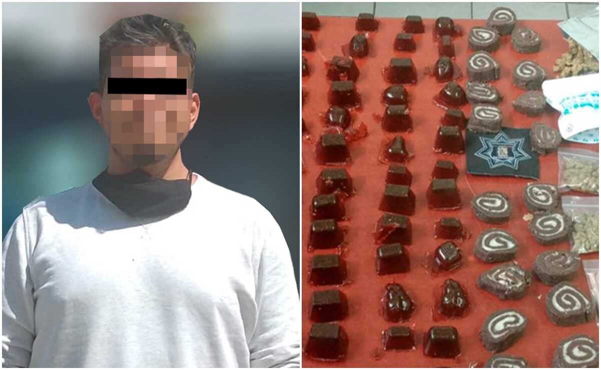 Con cigarros, pastelitos y gelatinas de marihuana, detienen a hombre de 23 años en SLP