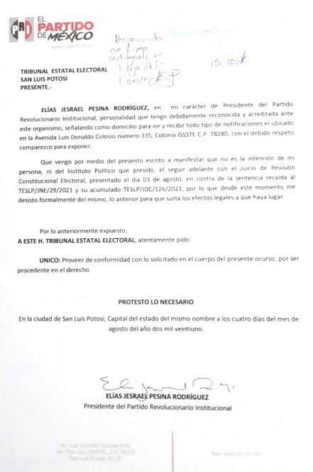 Se retira PRI de impugnación, reconoce a Ricardo Gallardo como gobernador electo de SLP