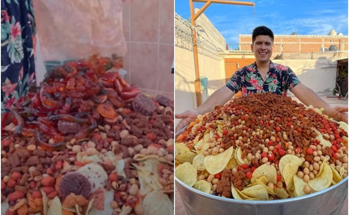 Influencer hace botana gigante y se hace viral; gastó más de 2 mil pesos