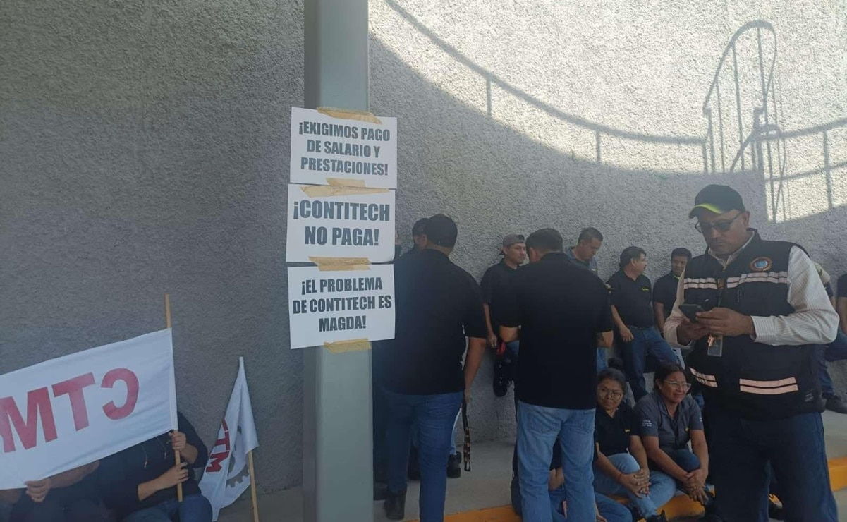 Paro de labores de trabajadores de ContiTech en SLP. Fotos: Cortesía