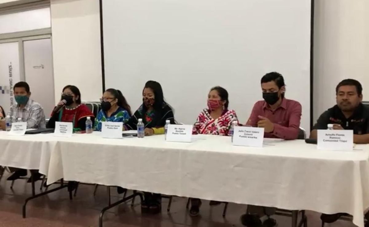 Denuncian comunidades indígenas de SLP agresiones durante reunión de Junta Directiva; llaman al diálogo. Foto: Xochiquetzal Rangel