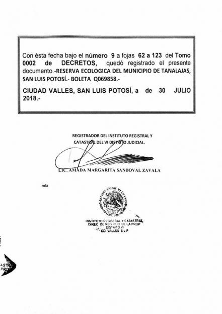 Tanlajás es declarada reserva ecológica