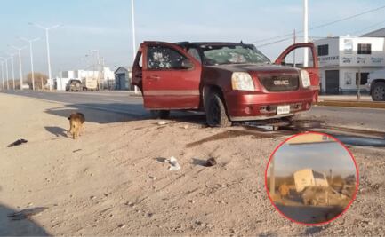 Enfrentamiento entre grupos criminales deja vehículos rafagueados en Moctezuma, SLP