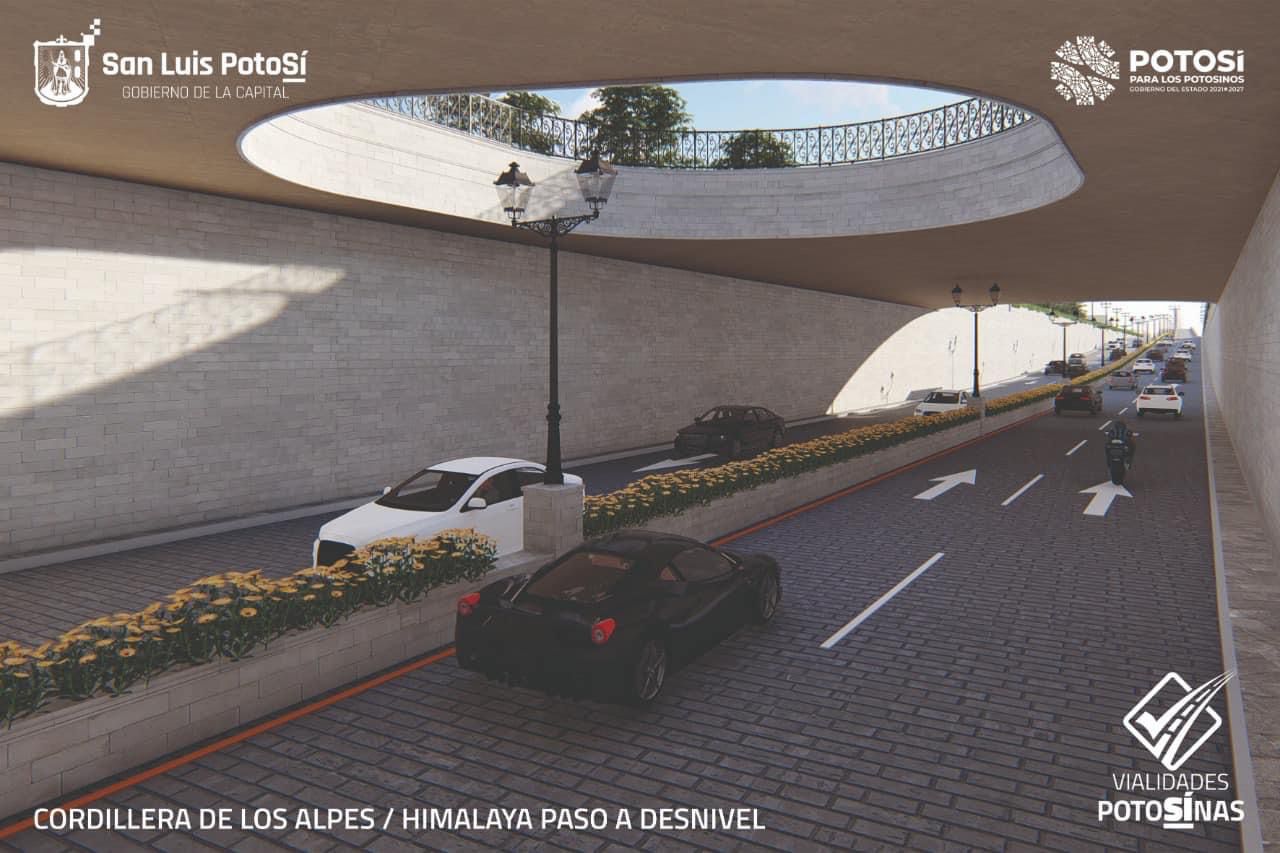 Inician obras en capital de SLP para construcción del paso a desnivel en Himalaya. Foto: Especial