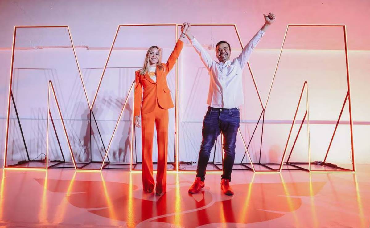 Jorge Álvarez Máynez y Mariana Rodríguez. Foto: Especial