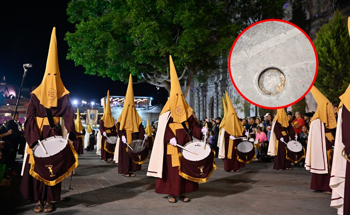 Mal estado de las calles en la capital de SLP dejan con lesiones a participantes de la Procesión del Silencio