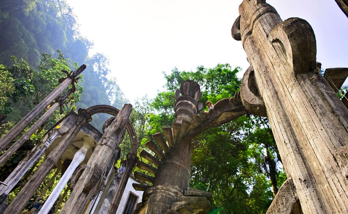 Vista de Las Pozas, el Jardín Escultórico de Edward James en Xilitla, San Luis Potosí. Foto: Gobierno de México.