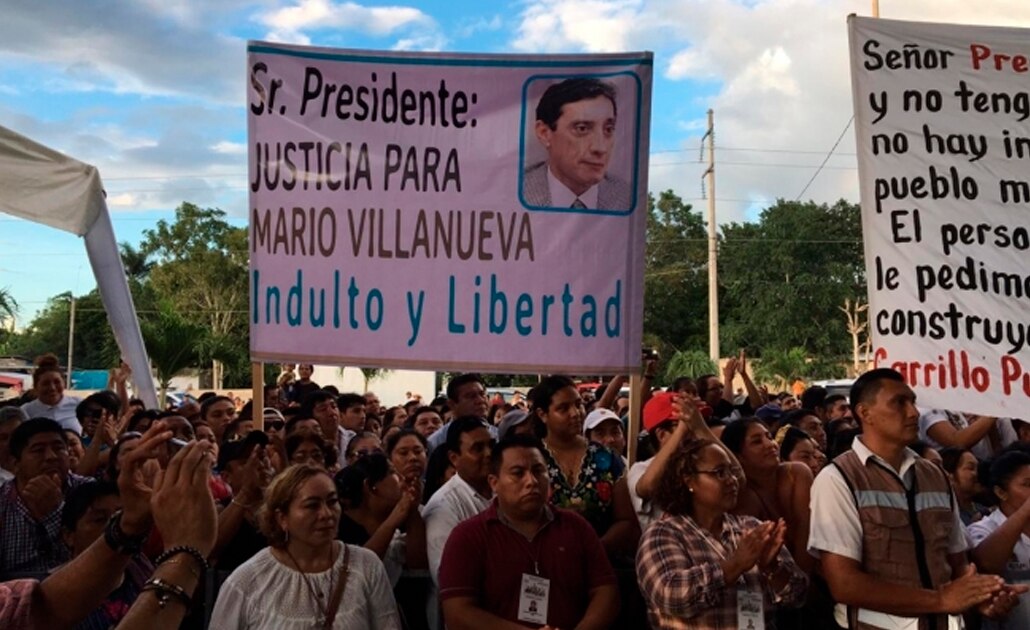 Presuntos familiares de Mario Villanueva piden a AMLO su liberación