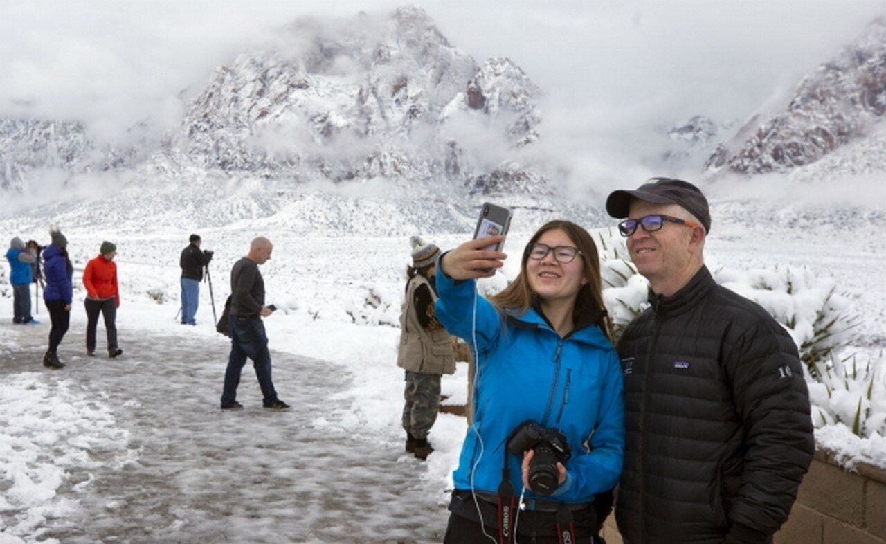  Cae nieve en Las Vegas, después de una década