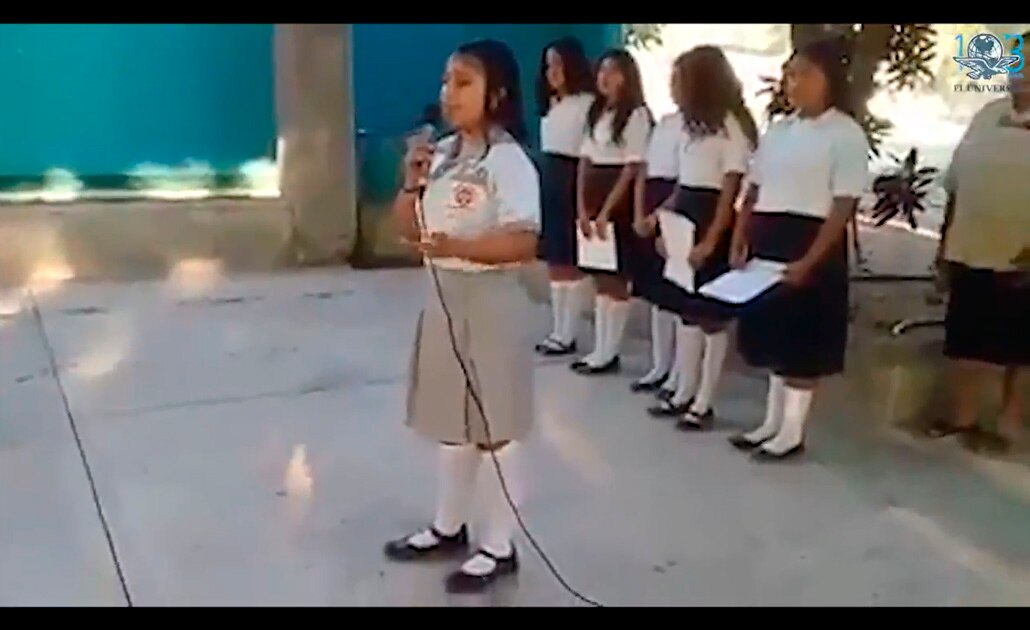 (VIDEO) Niña declama poema sobre corrupción y huachicoleo