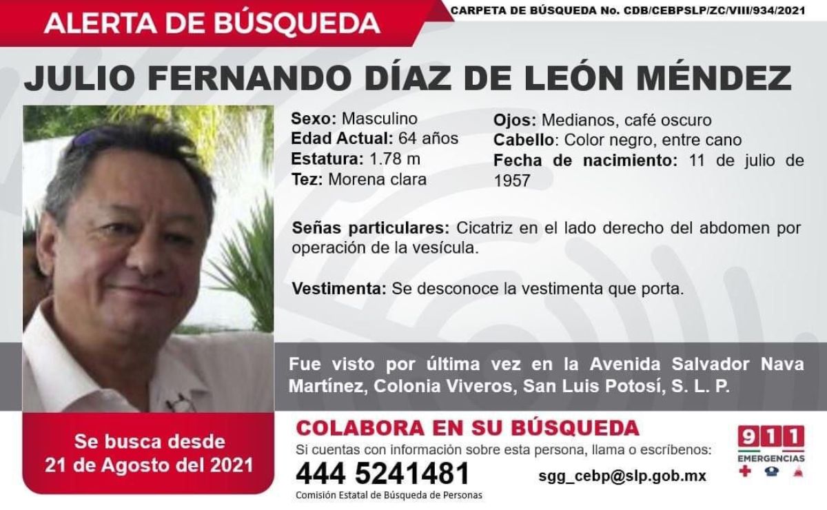 Cuerpo enterrado en jardín, se trata del empresario potosino Julio Fernando Díaz de León 