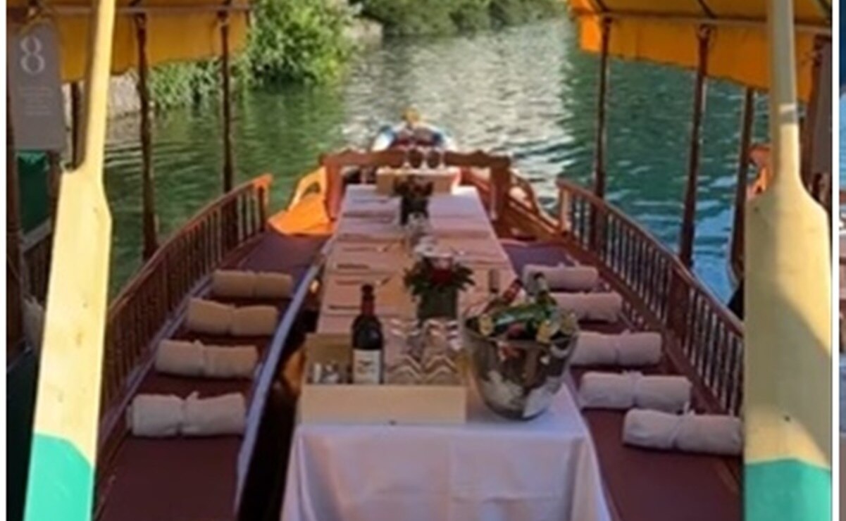 “Esto es como Xochimilco pero bien”: compara Salinas Pliego barca de Eslovenia con trajinera