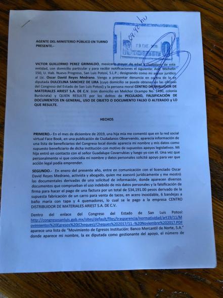 Nueva denuncia a exdiputada por supuesta falsificación de firmas y simulación de apoyos