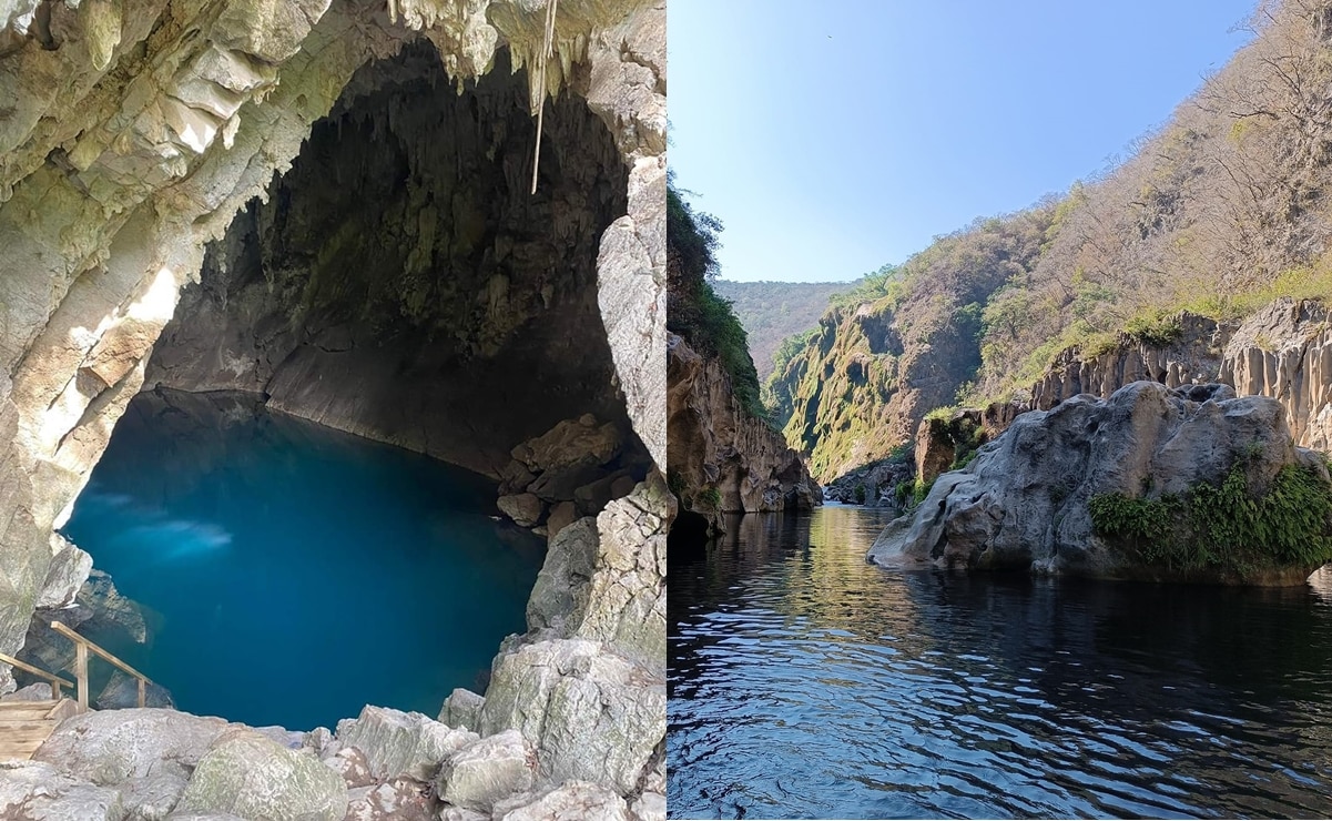 Cueva del Agua. Fotos: Cascadas de Tamul Y Cueva del Agua, FB
