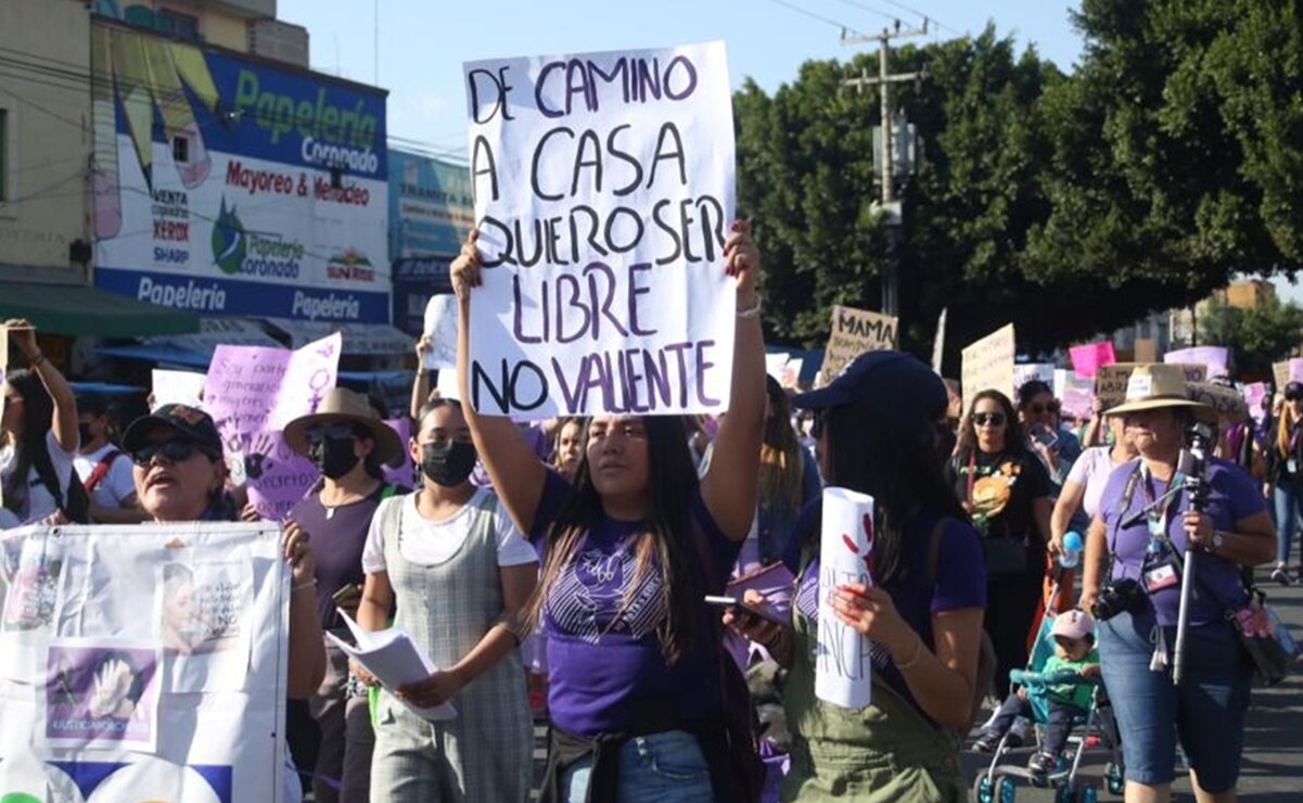 Marcha del 8M en SLP. Foto: Archivo EL UNIVERSAL