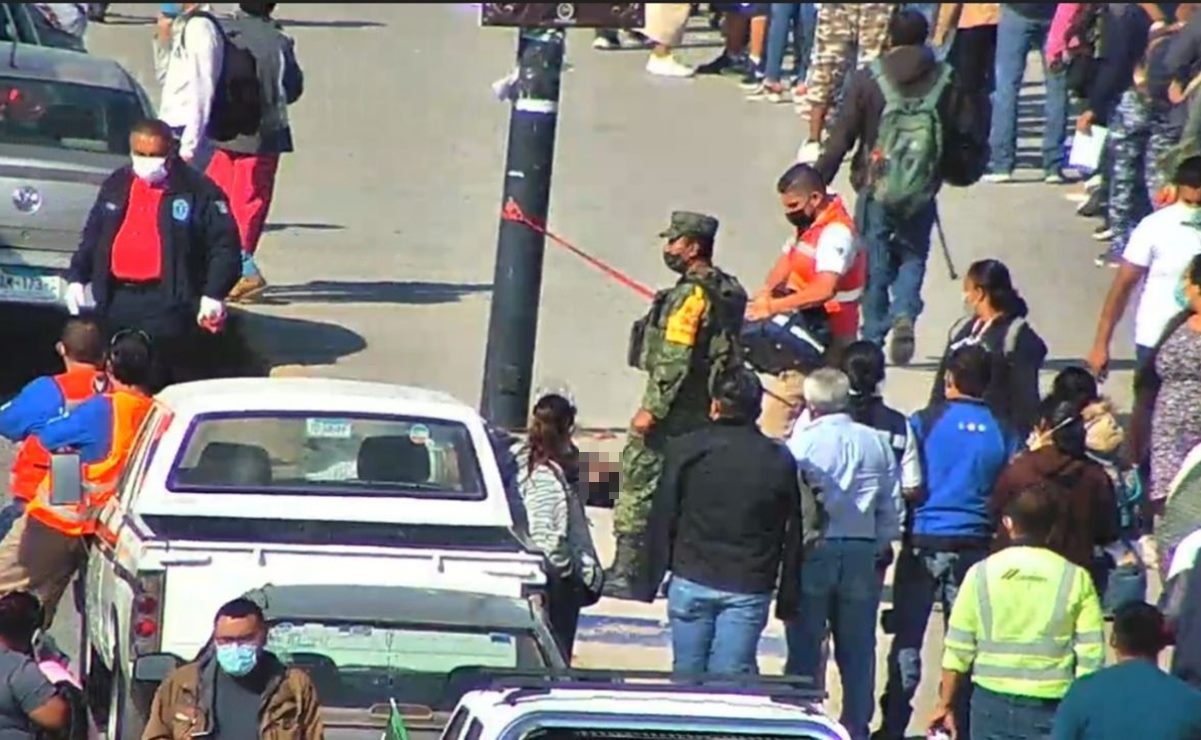 Muere hombre afuera de la Fenapo; acompañaba a su esposa a la vacunación