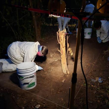 Colectivo Voz y Dignidad por los Nuestros SLP trabaja en fosas clandestinas de Tamuín