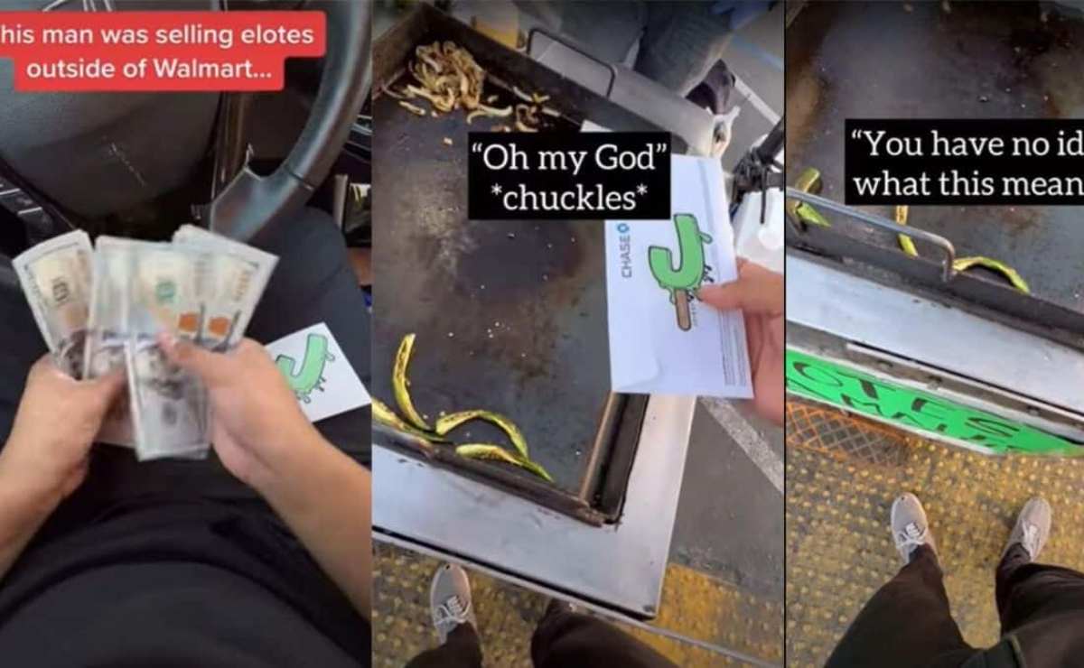 Tiktoker regala 20 mil pesos a vendedor de elotes para visitar a su familia en Navidad    