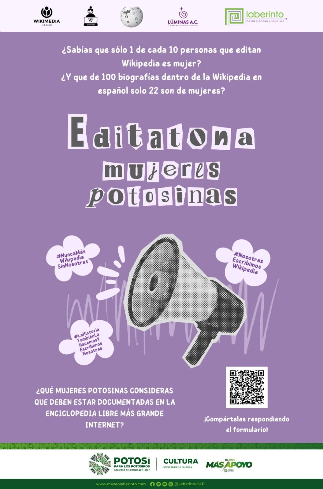 Colectiva de SLP llama a incluir historias de mujeres Wikipedia. Foto: Especial