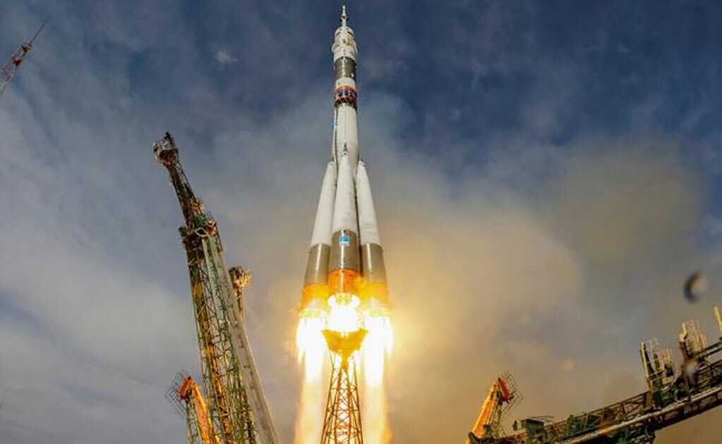 Astronautas de Alemania, EU y Rusia despegaron hacia la EEI