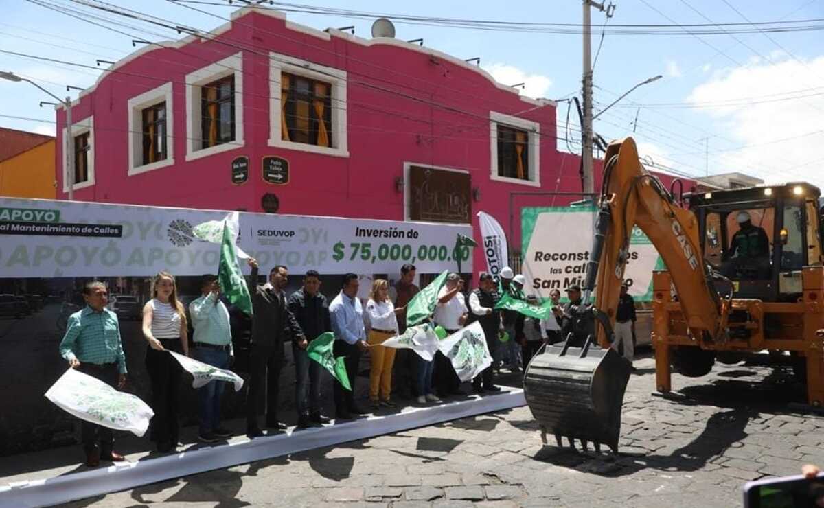 Arranque de las obras de remodelación del barrio San Miguelito, SLP
