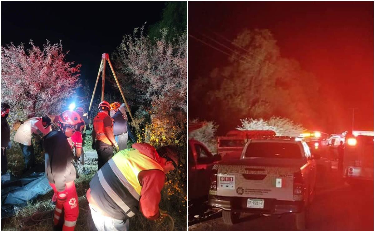 Rescatan cuerpo de hombre que cayó en pozo de Mexquitic, San Luis Potosí