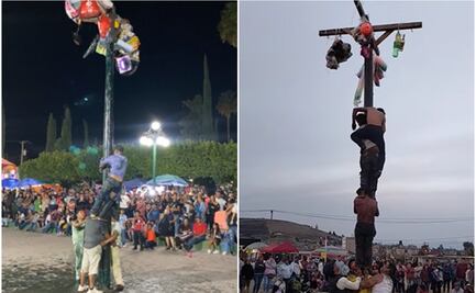 Así es el palo encebado, el divertido reto tradicional que se niega a desaparecer en San Luis Potosí