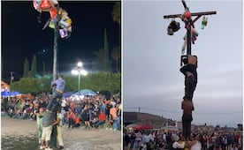 Así es el palo encebado, el divertido reto tradicional que se niega a desaparecer en San Luis Potosí